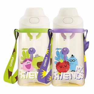 贝亲保温杯儿童水杯500ml大容量吸管直饮两用便携式水壶宝宝水杯