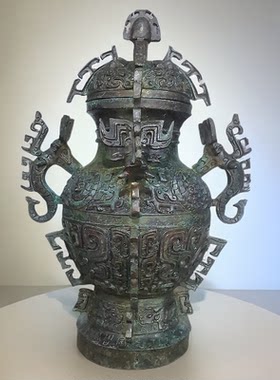 兽面纹仿古青铜器纯铜镇宅复古