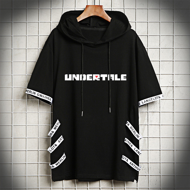 传说之下同款连帽t恤sans周边undertale夏季潮流纯棉短袖男女衣服