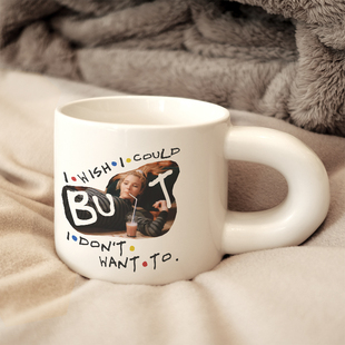 老友记周边菲比经典语录马克杯陶瓷高级设计感咖啡杯子胖胖杯