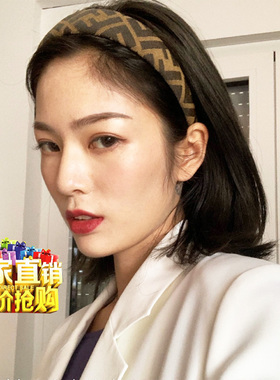 中古F字母手工包边F发箍海棉加厚宽版头箍