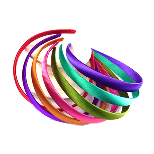 窄款1cm 缎面高光仿真丝发箍简约洗面配服饰不夹头细款发夹头饰