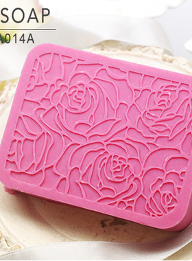 PPSOAP原创设计模具 食品级硅胶模  擴香石 LA014玫瑰纹手工皂模