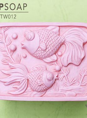 PPSOAP原创设计硅胶模 食品级烘焙模 手工 TW012 鱼儿鱼儿水中游