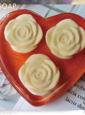 PPSOAP原创设计手工皂模具食品级硅胶模  皂中皂 CS007 蔷薇
