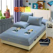 Giường đơn cotton 笠 0,9 trải giường 1,35 Bộ giường hoạt hình 2 mét 1,8 bông trẻ em nệm dễ thương - Trang bị Covers