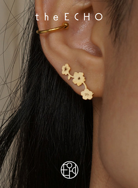theECHO唤应「 桃花运」 金 耳钉earrings约会 国潮 汉服