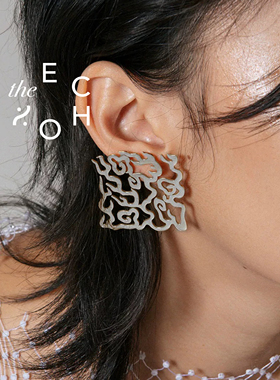 「火云」银火焰耳环礼物中国风老外新中式穿搭个性theECHO唤应