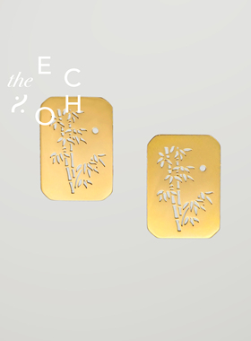 theECHO唤应「竹月」18k镀金 东方美学 新中式 汉服 耳饰耳环 女