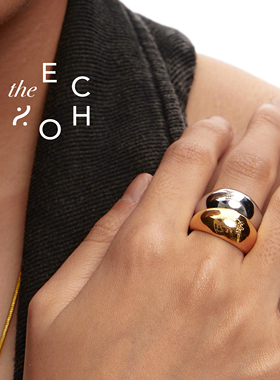 theECHO唤应「 花火」爱意 金色刻字戒指 礼物 情人节 国风