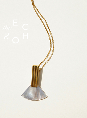 「扇」白贝经典扇形项链锁骨链气质百搭款夏日度假约会礼物设计师