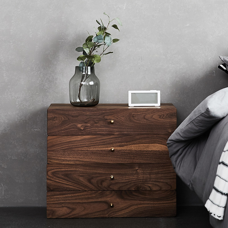 Black Walnut bedroom drawer bedside cupboard solid wood a living room TV cabinet sofa Side cabinet Wall Decorative wall Standsin the Residential furniture , Cabinet , Bedside cabinet  category - from Buy2taobao.com to provide professional Taobao agent buy service