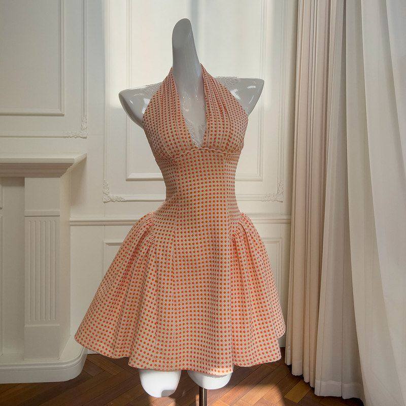 性感露背名媛气质连衣裙女