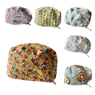 碎花印花医生护士帽男女手术室工作帽透气