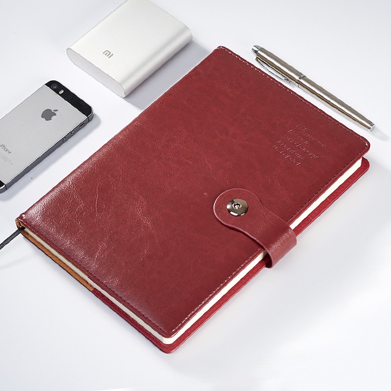 bowen博文18176/25176经典时尚商务会议笔记本办公B5/A5鸡眼扣日程记事本PU皮面高端磁扣本子企业LOGO定制