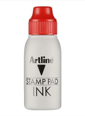 日本旗牌Artline雅丽印台印泥红色补充印油ESA-2N 50ml