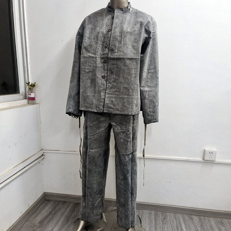 老款斗篷老坑道服煤矿作业服矿井隧道橡胶分体雨衣加厚耐酸碱雨裤