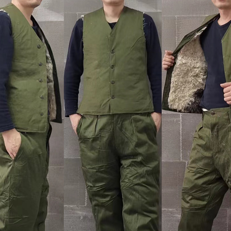 老式绿色羊皮毛马甲背心冬季防寒保暖羊皮毛一体中老年休闲背心,户外/登山/野营/旅行用品,其他户外服装,淘宝优惠券,粉丝福利购,淘宝优惠卷