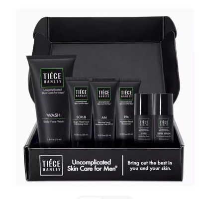 Tiege Hanley Mens Skin Care Set, Anti-Aging Skin Care Routin