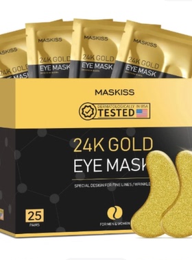 Maskiss 24k Gold Under Eye Patches (25 Pairs), eye mask,