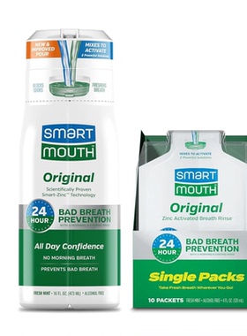 SmartMouth Original Activated Oral Rinse and Box of Trave