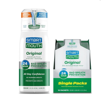 SmartMouth Original Activated Oral Rinse and Box of Trave