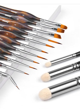 Miniature Paint Brushes with Domed Dry Brush Set for Mini
