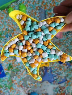 仿瓷沙儿童彩石沙玩具宝宝决明子五彩色雪花沙游乐场乐园科技沙