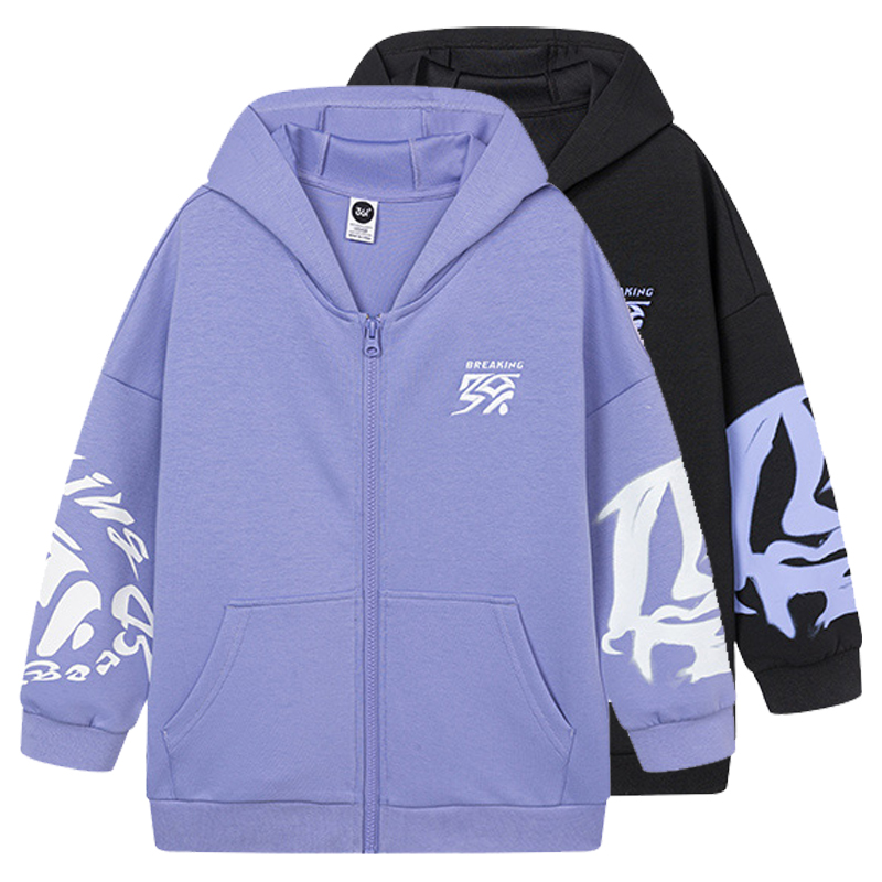 361男童运动外套落肩新品2024春秋学生休闲外衣弹力卫衣K52413609