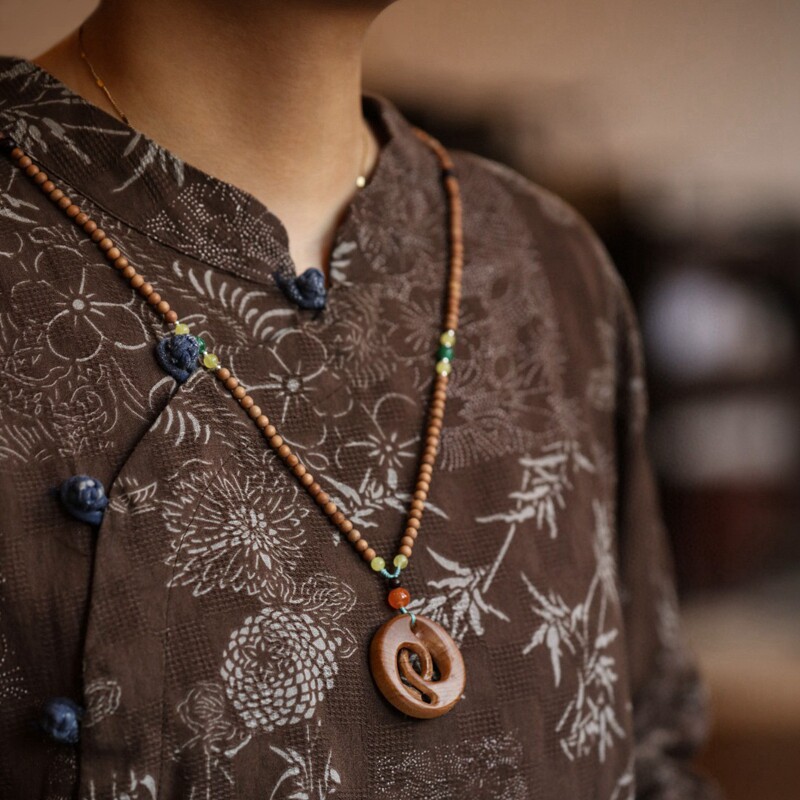 居舍印度老山檀香木4mm150颗项链
