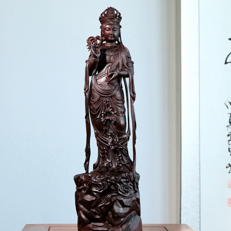 印度小叶摆件纯手工红木雕刻