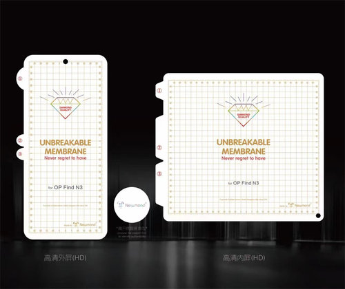 适用OPPO折叠高清磨砂防窥水凝膜