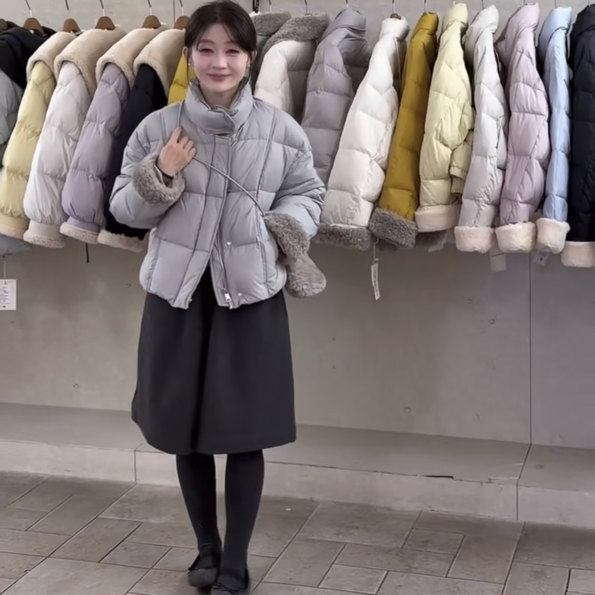 90绒韩系短款加厚保暖小个子外套