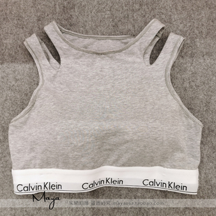 国内代购 CK内衣23春夏女士带薄衬垫背心一体式文胸QF7200AD