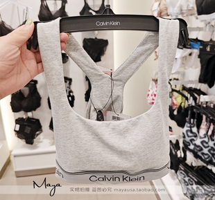 国内专柜代购 CK内衣女士U领轻运动无钢圈美背文胸QF7185AD