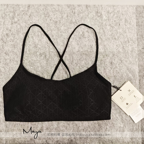 国内代购CK内衣25秋冬女老花提花交叉细肩带美背运动文胸GWF5K133