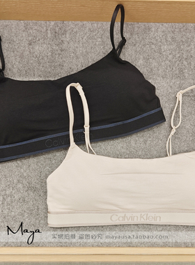 国内专柜代购 CK秋新款内衣女士无钢圈吊带背心运动内衣QF7943AD