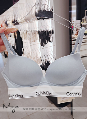国内代购  CK内衣 女士无钢圈性感聚拢深V厚垫文胸QF7623AD