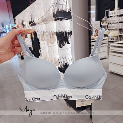 国内代购  CK内衣 女士无钢圈性感聚拢深V厚垫文胸QF7623AD