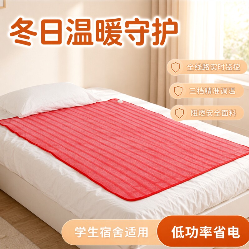 彩虹单人调温加厚儿童电热毯