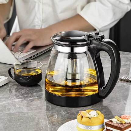 玻璃泡茶壶茶水分离茶杯耐高温加厚茶具套装家用水壶单壶煮茶壶器