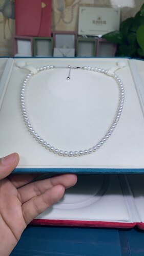 孤品清仓：5-5.5极光炫彩近正圆高品质淡水珍珠项链福利款