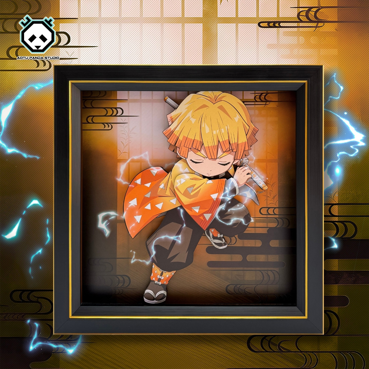 鬼灭之刃无限城我妻善逸炭治郎富冈义勇猗窝座纸艺立体画摆台挂画,家居饰品,现代装饰画,淘宝优惠券,粉丝福利购,淘宝优惠卷