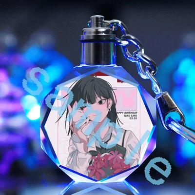 时光代理人七彩钥匙扣动漫水晶