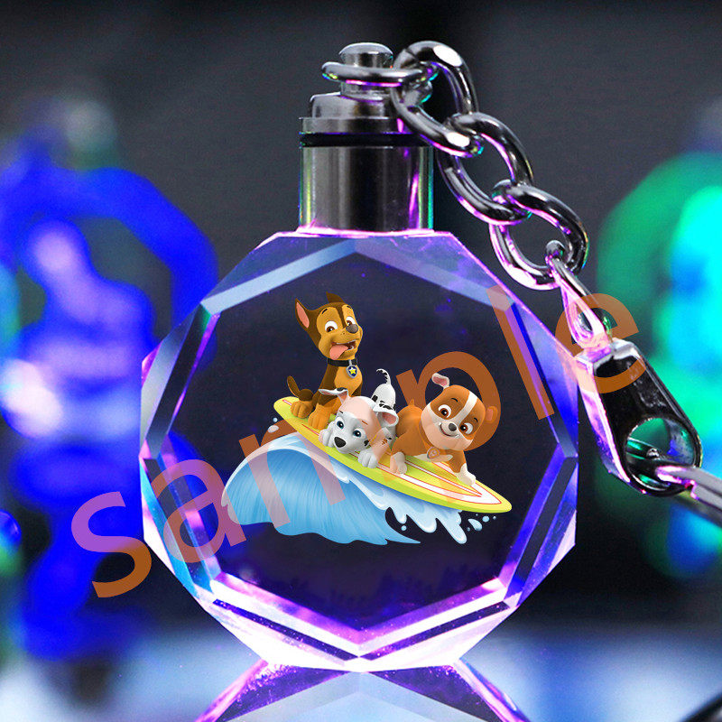 汪汪立大功队水晶钥匙扣挂件书包挂件生日礼物儿童学生小礼物品