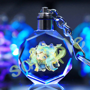 蛋仔派对定制钥匙扣书包小挂件饰周边发光水晶飞天舞姬吊坠礼物