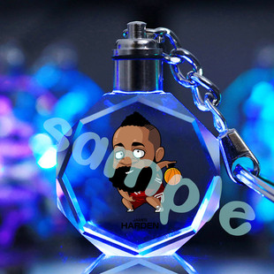 Q版NBA球星挂件水晶钥匙扣情人节生日礼物送男同学纪念科比姚明