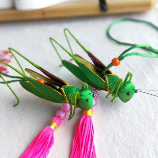 旗符甘肃庆阳手工香包端午孩童随身荷包蚂蚱蚱蜢蔬菜水果装饰挂件