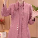 高档提花软精纺时尚 阔太太优雅礼服 风衣旗袍裙两件套2025秋冬新款