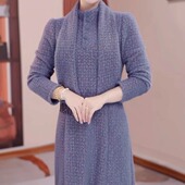 新款 雪花绒时尚 加厚保暖连衣裙2025冬季 气质显瘦减龄优雅礼服裙子